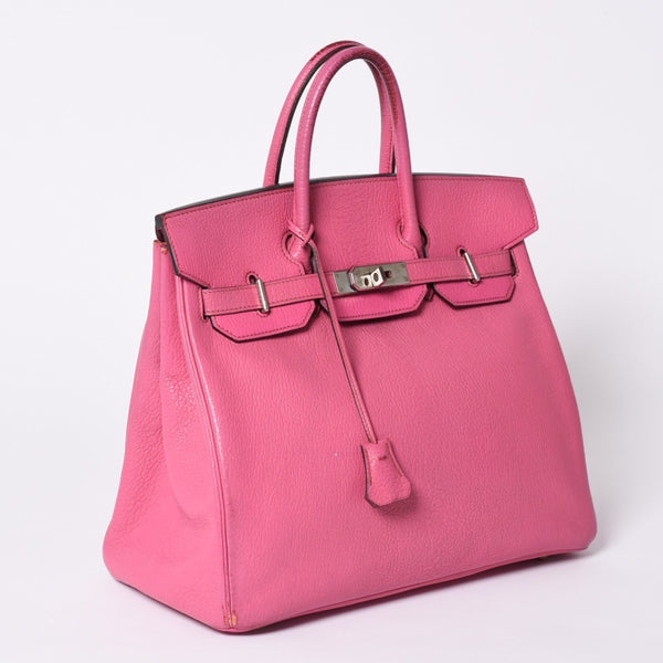 Hermes HERMES Hautacroix 32 Handbag Chevre Fuchsia Pink Silver Hardware Ladies □I Stamp Used 4a002351