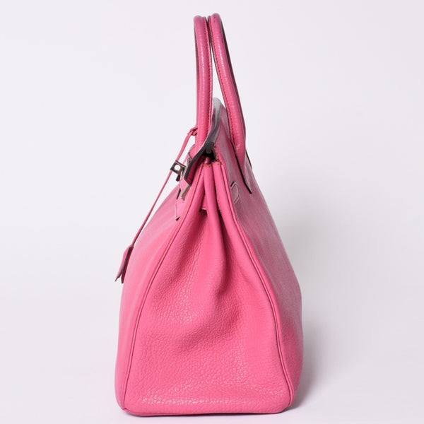 Hermes HERMES Hautacroix 32 Handbag Chevre Fuchsia Pink Silver Hardware Ladies □I Stamp Used 4a002351