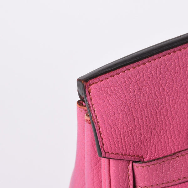 Hermes HERMES Hautacroix 32 Handbag Chevre Fuchsia Pink Silver Hardware Ladies □I Stamp Used 4a002351