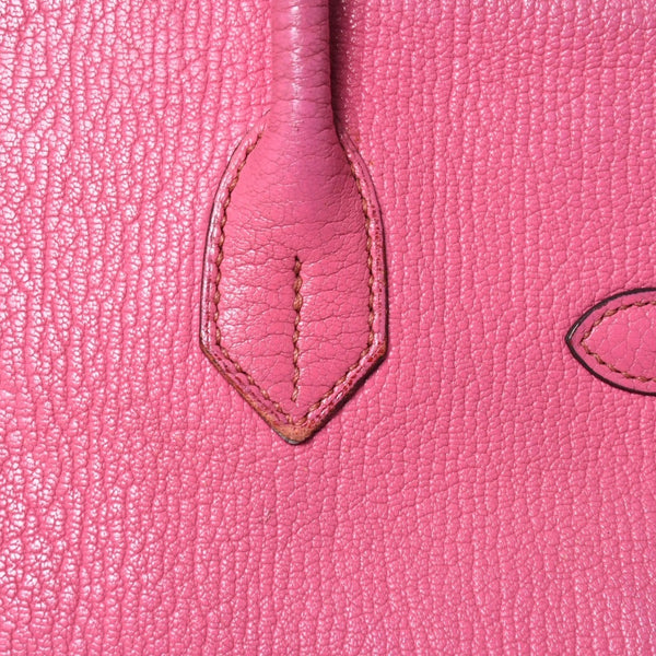 Hermes HERMES Hautacroix 32 Handbag Chevre Fuchsia Pink Silver Hardware Ladies □I Stamp Used 4a002351