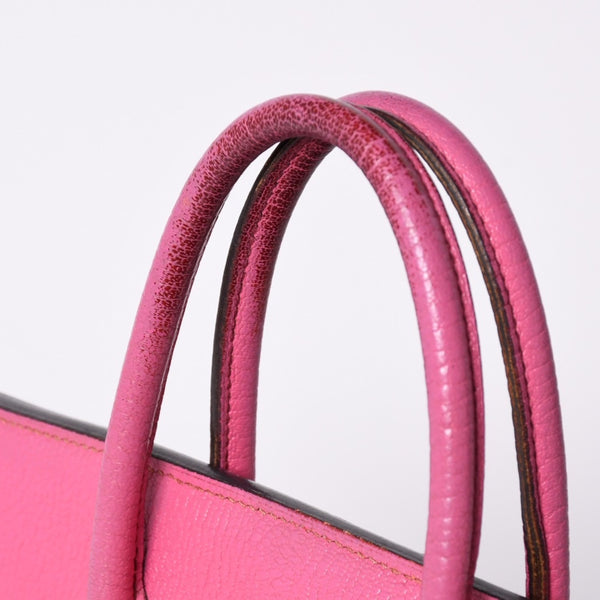 Hermes HERMES Hautacroix 32 Handbag Chevre Fuchsia Pink Silver Hardware Ladies □I Stamp Used 4a002351