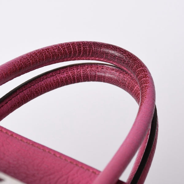 Hermes HERMES Hautacroix 32 Handbag Chevre Fuchsia Pink Silver Hardware Ladies □I Stamp Used 4a002351