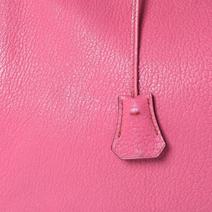 Hermes HERMES Hautacroix 32 Handbag Chevre Fuchsia Pink Silver Hardware Ladies □I Stamp Used 4a002351