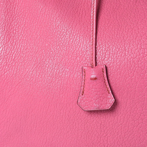 Hermes HERMES Hautacroix 32 Handbag Chevre Fuchsia Pink Silver Hardware Ladies □I Stamp Used 4a002351