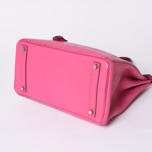 Hermes HERMES Hautacroix 32 Handbag Chevre Fuchsia Pink Silver Hardware Ladies □I Stamp Used 4a002351