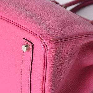 Hermes HERMES Hautacroix 32 Handbag Chevre Fuchsia Pink Silver Hardware Ladies □I Stamp Used 4a002351