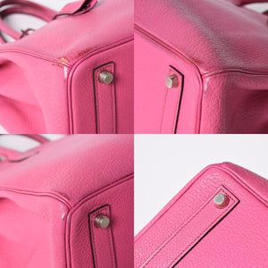 Hermes HERMES Hautacroix 32 Handbag Chevre Fuchsia Pink Silver Hardware Ladies □I Stamp Used 4a002351