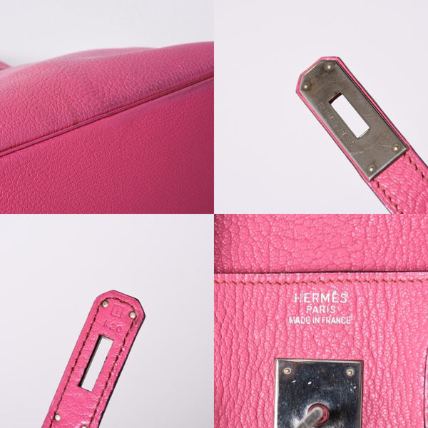 Hermes HERMES Hautacroix 32 Handbag Chevre Fuchsia Pink Silver Hardware Ladies □I Stamp Used 4a002351