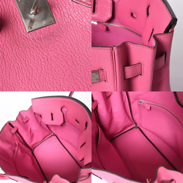Hermes HERMES Hautacroix 32 Handbag Chevre Fuchsia Pink Silver Hardware Ladies □I Stamp Used 4a002351