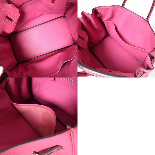 Hermes HERMES Hautacroix 32 Handbag Chevre Fuchsia Pink Silver Hardware Ladies □I Stamp Used 4a002351