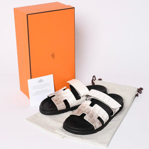 New and unused HERMES Chypre sandals Himalayan Niloticus Matte finish Reference price 1199000 yen Used 4a002114