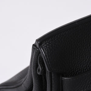 Mint condition HERMES Hermes Shoulder Birkin Taurillon Clemence leather ◻I-stamp, Gaultier era, black, silver hardware, pre-owned, 4a002350