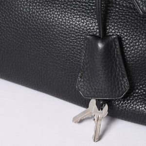 Mint condition HERMES Hermes Shoulder Birkin Taurillon Clemence leather ◻I-stamp, Gaultier era, black, silver hardware, pre-owned, 4a002350