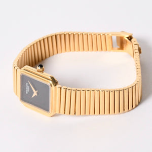極美品 PATEK PHILIPPE パテックフィッリップ 腕時計 手巻き ゴンドーロ オニキス文字盤 重量約67.7g 18KYG ケース幅22mm 中古 4a002538