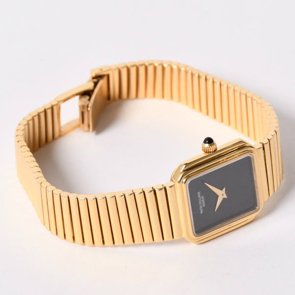 極美品 PATEK PHILIPPE パテックフィッリップ 腕時計 手巻き ゴンドーロ オニキス文字盤 重量約67.7g 18KYG ケース幅22mm 中古 4a002538
