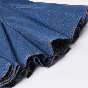 Very Good Condition Christian Dior Denim Skirt Mermaid Silhouette Denim Fabric Very Good Condition Christian Dior Denim Skirt Mermaid Silhouette Denim Fabric Indigo Flare Blue Galliano Period Orange Stitch Used 4a001960Digo Flare Blue Used 4a001960