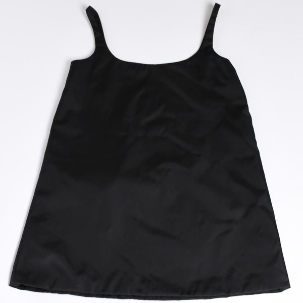 極美品 PRADA プラダ Re-nylon ポーチ付き ノースリーブワンピーストライアングルロゴ メタル ポーチ ノースリーブ Aラインシルエット 中古 4a001964