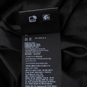 極美品 PRADA プラダ Re-nylon ポーチ付き ノースリーブワンピーストライアングルロゴ メタル ポーチ ノースリーブ Aラインシルエット 中古 4a001964