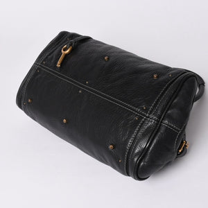Chloe Handbag Paddington One Shoulder Bag Black Leather B19FG0 Gold Hardware Good Condition Used 4a001928
