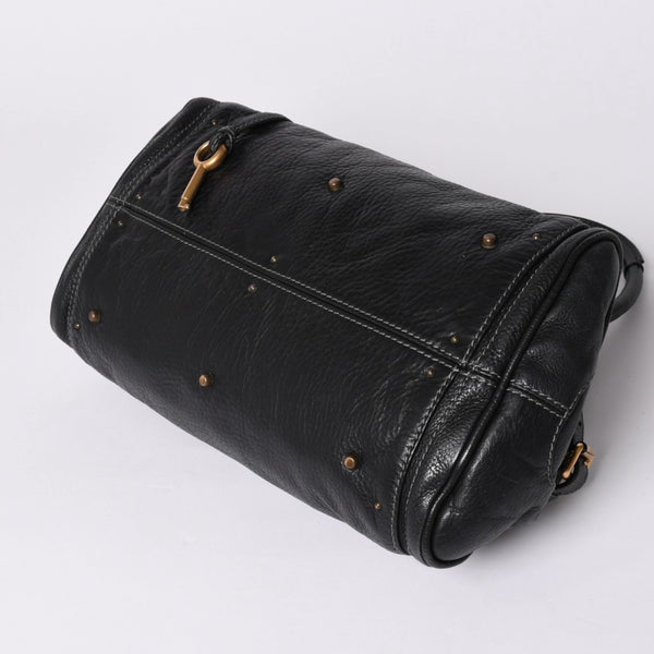 Chloe Handbag Paddington One Shoulder Bag Black Leather B19FG0 Gold Hardware Good Condition Used 4a001928