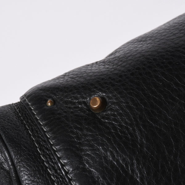 Chloe Handbag Paddington One Shoulder Bag Black Leather B19FG0 Gold Hardware Good Condition Used 4a001928