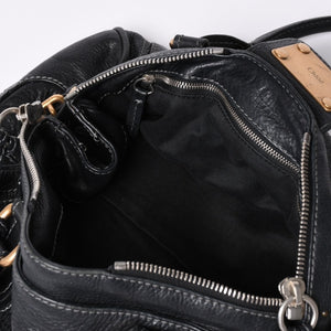 Chloe Handbag Paddington One Shoulder Bag Black Leather B19FG0 Gold Hardware Good Condition Used 4a001928