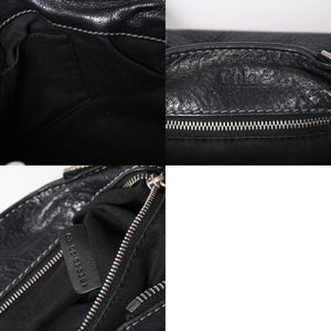 Chloe Handbag Paddington One Shoulder Bag Black Leather B19FG0 Gold Hardware Good Condition Used 4a001928