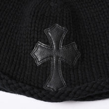 画像をギャラリービューアに読み込む, 極美品 CHROME HEARTS クロムハーツ BEANIE CASH CH CROSS CHクロス ビーニー ニットキャップ クロスパッチ カシミヤ 中古 4a002357