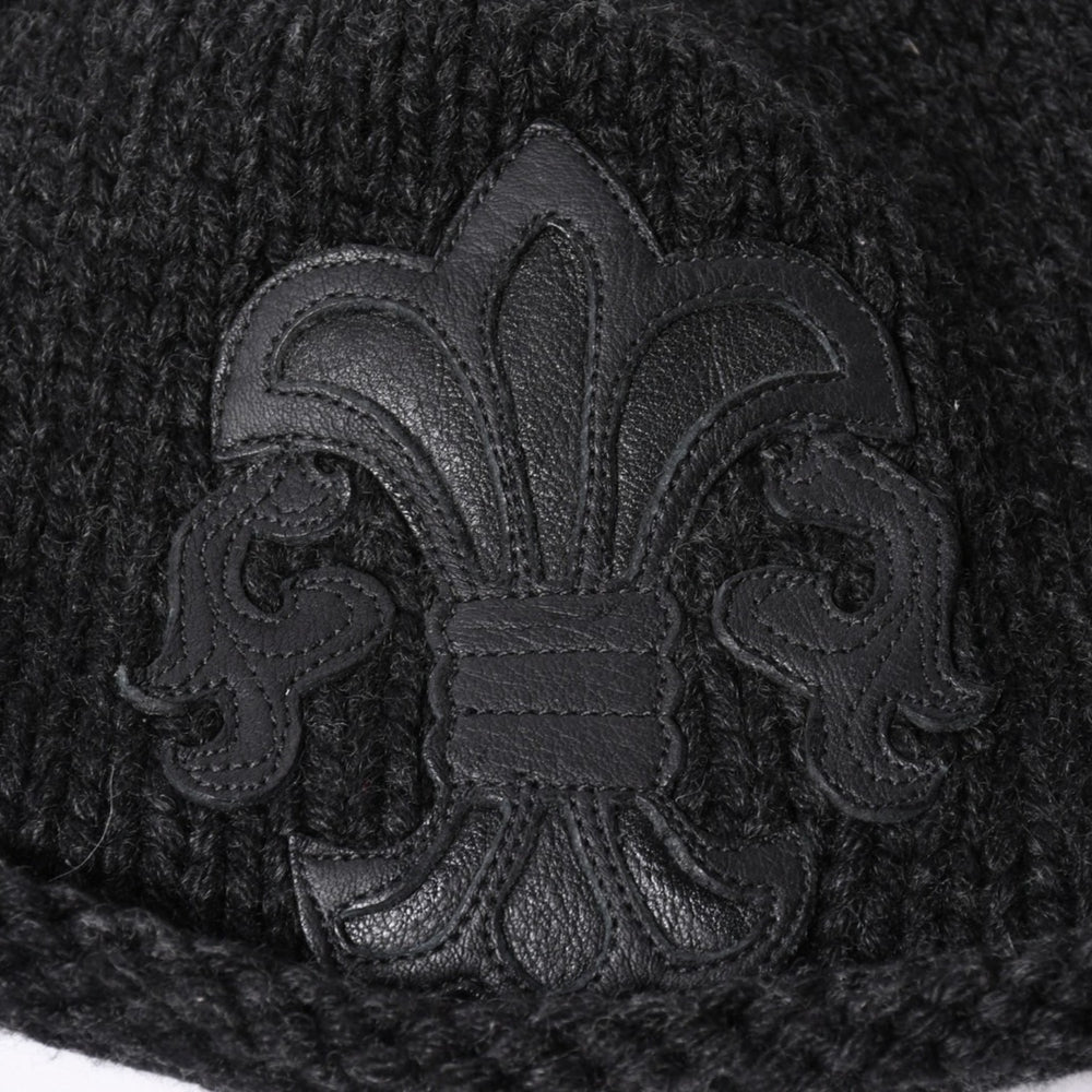 新品未使用 CHROME HEARTS クロムハーツ BEANIE CASH BS FLARE BSフレアパッチ ビーニー クロスボール カシミヤ シルバー925 中古 4a002359
