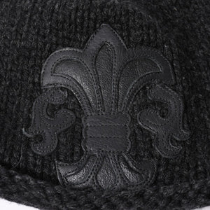 New Unused CHROME HEARTS BEANIE CASH BS FLARE BS Flare Patch Beanie Cross Ball Cashmere Silver 925 Used 4a002359