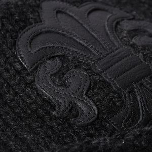 New Unused CHROME HEARTS BEANIE CASH BS FLARE BS Flare Patch Beanie Cross Ball Cashmere Silver 925 Used 4a002359