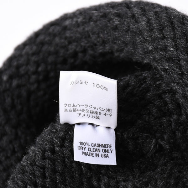 New Unused CHROME HEARTS BEANIE CASH BS FLARE BS Flare Patch Beanie Cross Ball Cashmere Silver 925 Used 4a002359