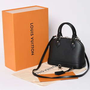 Like new LOUIS VUITTON Alma BB 2WAY bag handbag shoulder bag M40862 Epi leather Noir used 4a001918