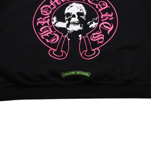 極美品 CHROME HEARTS クロムハーツ FOTI フォティ HARRIS TEETER ハリスティーター プルオーバーフーディー サイズXL ブラック 中古 4a002367