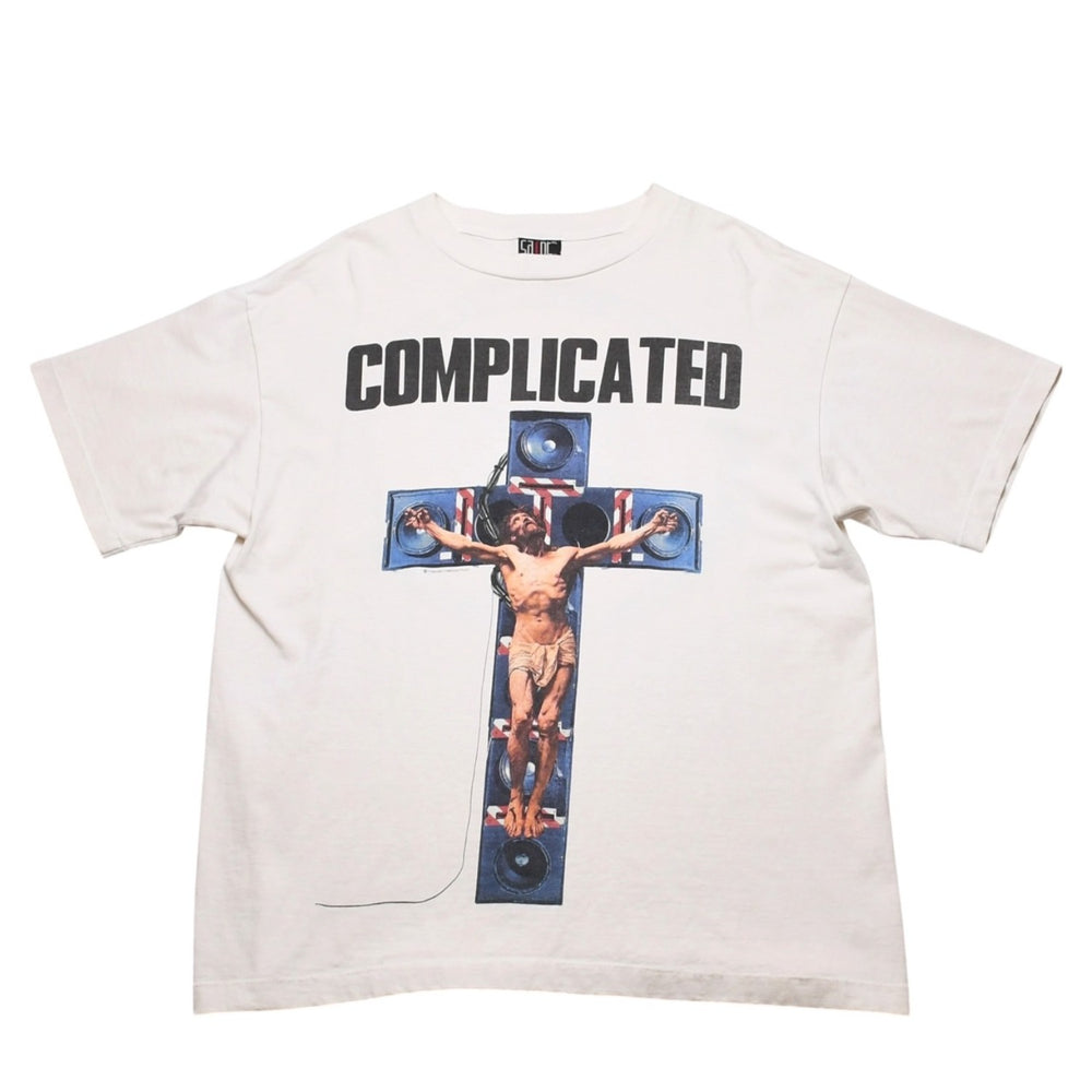New and unused SAINT MICHAEL Saint Michael COMPLICATED short sleeve T-shirt Size XL SAMPLE Sample product Jesus White Used 4a002172