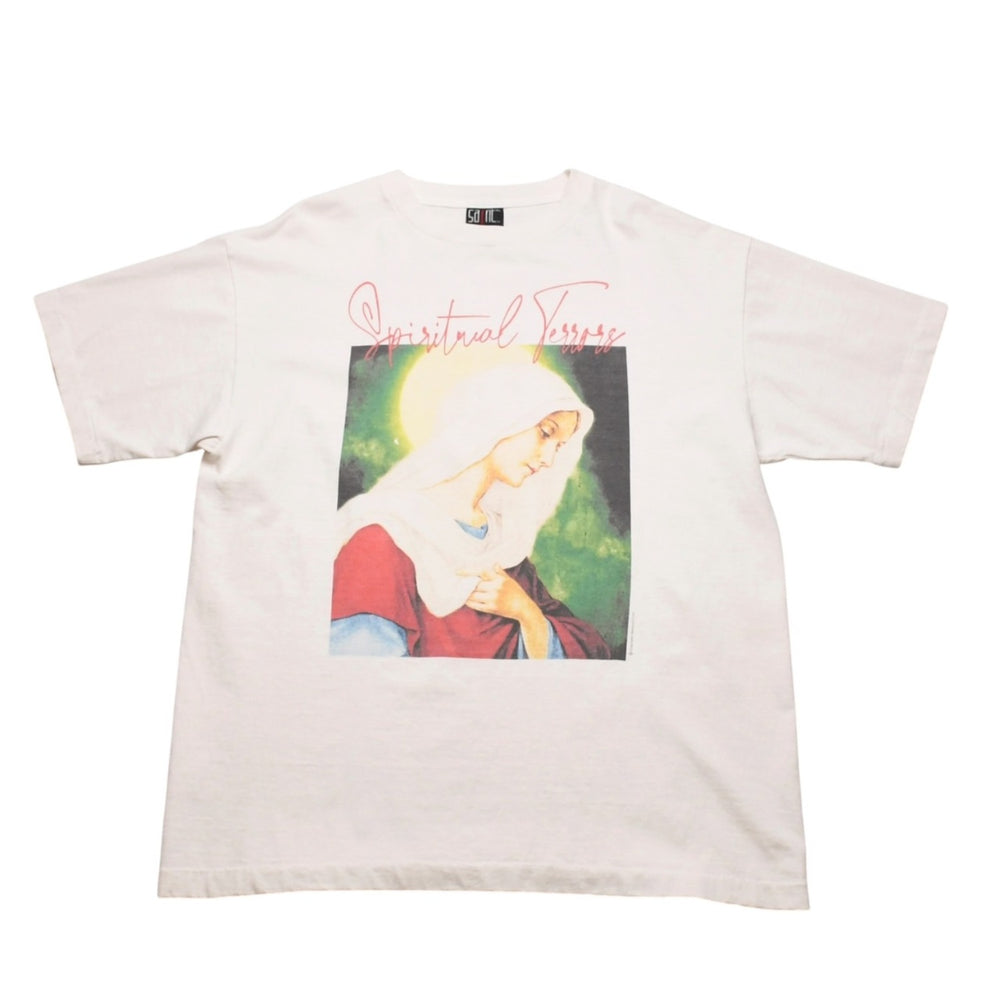新品未使用 SAINT MICHAEL セントマイケル 半袖Tシャツ サイズXL SAMPLE サンプル品 マリア ホワイト 宗教画 中古 4a002173