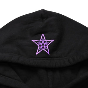 極美品 CHROME HEARTS クロムハーツ FOTI フォティ HARRIS TEETER ハリスティーター プルオーバーフーディー サイズXL ブラック 中古 4a002367