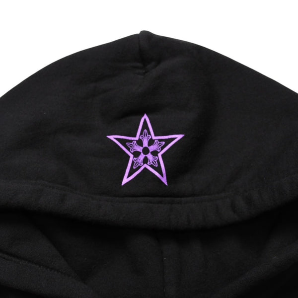 極美品 CHROME HEARTS クロムハーツ FOTI フォティ HARRIS TEETER ハリスティーター プルオーバーフーディー サイズXL ブラック 中古 4a002367