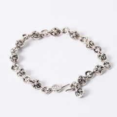 新品未使用 CHROME HEARTS クロムハーツ #1 CROSSBALL #1 クロスボール ブレスレット 重量約53.66g 1991/.925刻印 12LINK 中古 4a002369