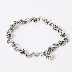 新品未使用 CHROME HEARTS クロムハーツ #1 CROSSBALL #1 クロスボール ブレスレット 重量約53.66g 1991/.925刻印 12LINK 中古 4a002369