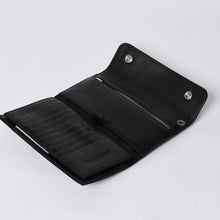 画像をギャラリービューアに読み込む, 新品未使用 CHROME HEARTS クロムハーツ WAVE CRS BTN NOVELTY ウェーブロングウォレット 長財布 クロスボタン ブラック 中古 4a002437