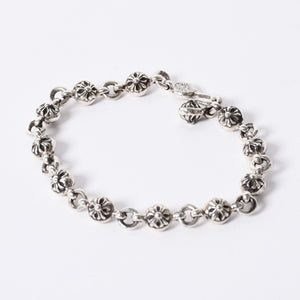 新品未使用 CHROME HEARTS クロムハーツ #1 CROSSBALL #1 クロスボール ブレスレット 重量約53.66g 1991/.925刻印 12LINK 中古 4a002369