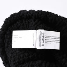 画像をギャラリービューアに読み込む, 新品同様品 CHROME HEARTS クロムハーツ CHクロスパッチ カシミヤ ビーニー ONE SIZE 22cm ビーバーファー ラムレザー ブラック 中古 4a002372