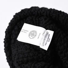 画像をギャラリービューアに読み込む, 新品同様品 CHROME HEARTS クロムハーツ CHクロスパッチ カシミヤ ビーニー ONE SIZE 22cm ビーバーファー ラムレザー ブラック 中古 4a002372
