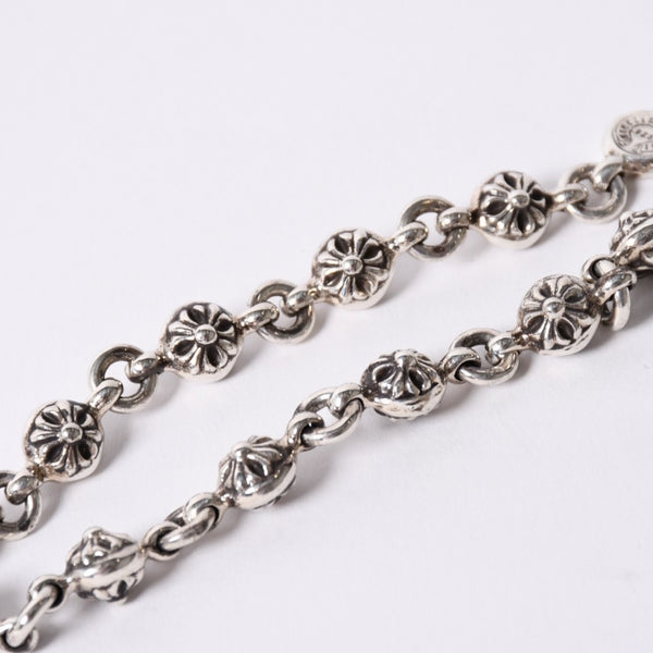 新品未使用 CHROME HEARTS クロムハーツ #1 CROSSBALL #1 クロスボール ブレスレット 重量約53.66g 1991/.925刻印 12LINK 中古 4a002369