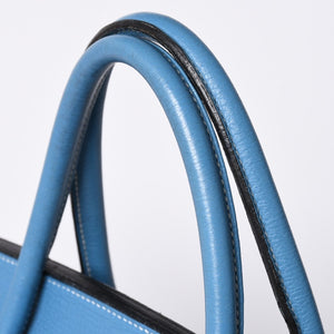 極美品 激レア HERMES エルメス ハンドバッグ バーキン50 トリヨンクレマンス □J刻印 ブルージーン シルバー金具 中古 4a002409