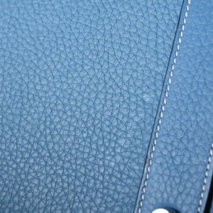 極美品 激レア HERMES エルメス ハンドバッグ バーキン50 トリヨンクレマンス □J刻印 ブルージーン シルバー金具 中古 4a002409