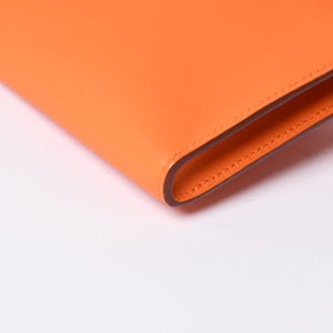 Like new HERMES KELLY CUT Kelly cut handbag Vaux Swift Orange Silver hardware T stamp Used 4a002407