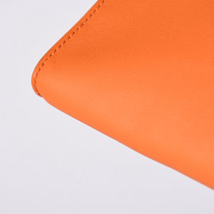 Like new HERMES KELLY CUT Kelly cut handbag Vaux Swift Orange Silver hardware T stamp Used 4a002407