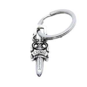 CHROME HEARTS RNG & No.5 DGGR #5 Dagger Key Ring Weight Approx. 7.67g 89/03/.925 Stamped Silver 925 Good Condition Used 4a002370